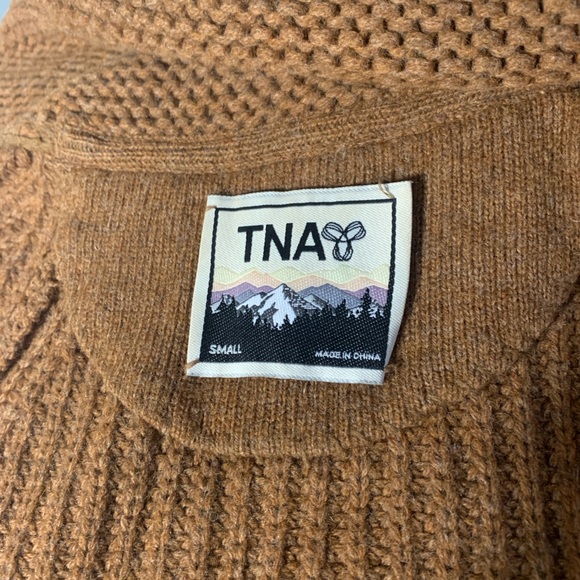 TNA 100% Lambswool Zip Up Cardigan Sweater Women’s Small - Picture 6 of 8